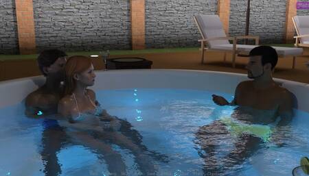 My Stepbrother 's Wife #45 - While massaging Jennifer 's shoulder, John copped a feel of her boobs