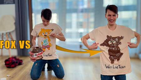 Fox vs Nutella Sweet Chaos on a T-Shirt!