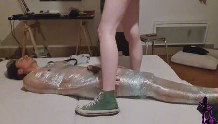 Wrapped & Mummified by Nyxia - Hard Trampling with Her Painful Converse