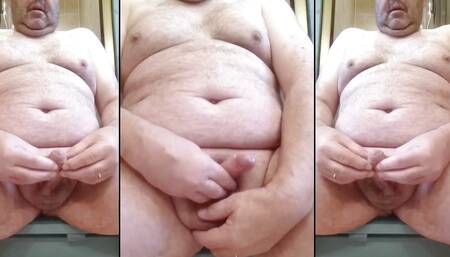 Jerking off and cumshot in the bathroom 14 (3 angles)