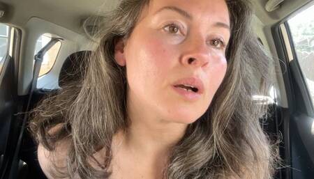 after bouncing a car she is so sweaty aV