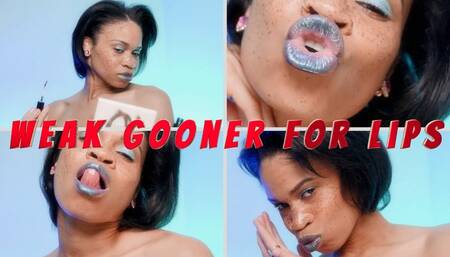 Weak Gooner For Lips- Ebony Femdom Goddess Rosie Reed Lipstick Mesmerize For Submissive Lip Gooners- standard definition