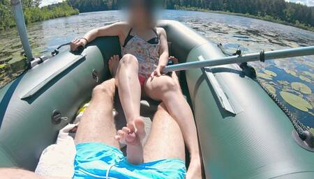 FootJob On board, foot fetish