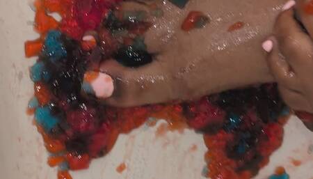 Goddess Has Foot Fun With Jello part 2