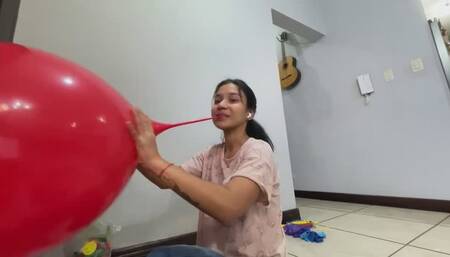 Making balloon garlands