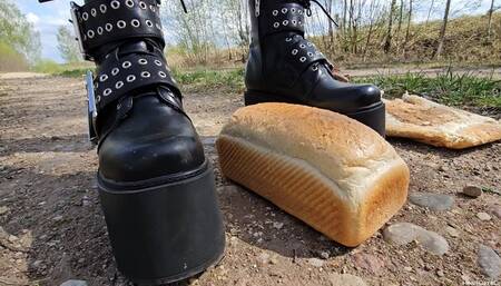 Bread and Plushie Crush in Gothic Boots
