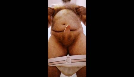 Cumming in My White Jockstrap Cum Twice with Final Huge Load