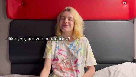 Extreme public sex with stranger girl in the train