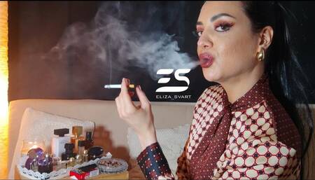 Perfume and cigarettes: a Marlboro red and Fragonard