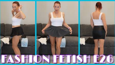 Super Short & Sexy Mini Skirt Try On - FASHION FETISH E26 - MILF STELLA