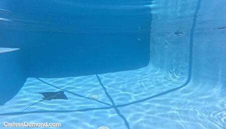 Scuba, oval mask, and masturbation in black pantyhose--more time on the bottom!