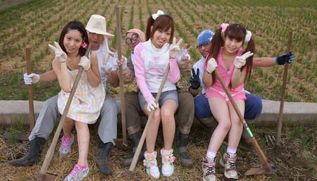 3 Japanese Teens From Tokyo City Fucked by the Rice Farmers