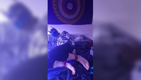 Self Bondage and Tail Feet and Chains