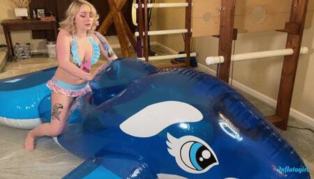 Step-Daddy Punishes Me For Peeing On My Inflatable Whale