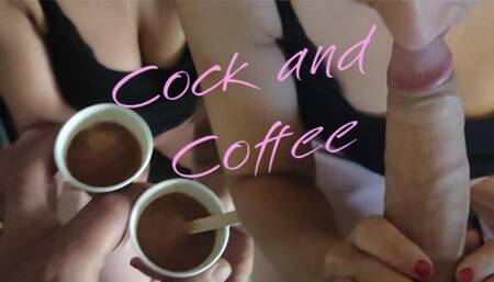 Cock and coffee. Morning sex intimacy with my hot wife just woke up. Amateur Real Couple