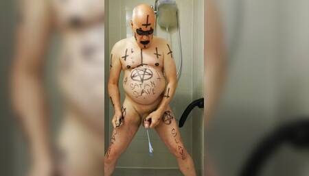 Satan slave takes a Satan enema on Satan's orders