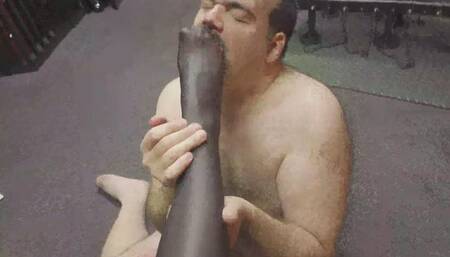 Sweaty nylon foot worship after a hard day in my chambers