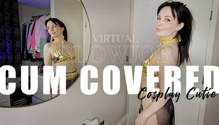 Cum covered Cosplay Cutie Virtual Blowjob