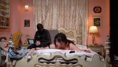 We did it! She Finally Said Yes; after months of back-and-forth, we convinced her to face her worst nightmare: being tickled