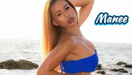 MANEE - Asian Milf Squirts with Pleasure Taking White Dick