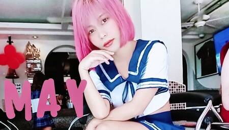 MINI MAY - Tiny Thai Girl Tossed Around and Creampied