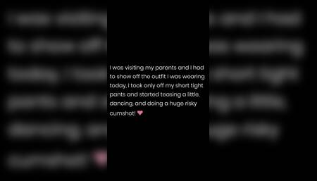 Teasing My Thick Booty Dancing and Risky Cumshot