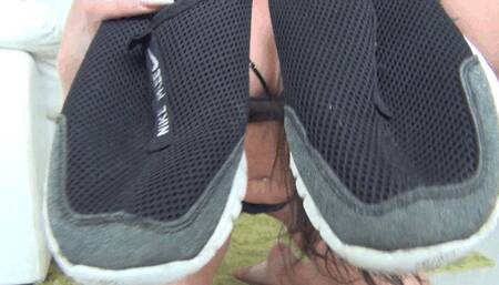 Cut up black summer sneakers b