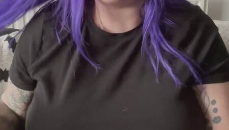 Fat cute BBW in undies eating junk food