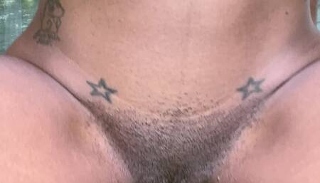 Ebony brat smokes and makes herself squirt