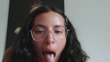 I suck you off and masturbate on the dining room table