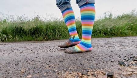 Rainbow Sock Mudplay – Dirty, Wet & Colorful Fun