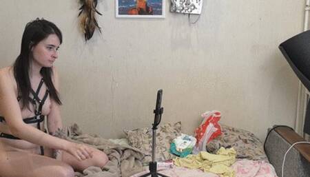 Woman sucks man's dick on camera while friend watches via video call