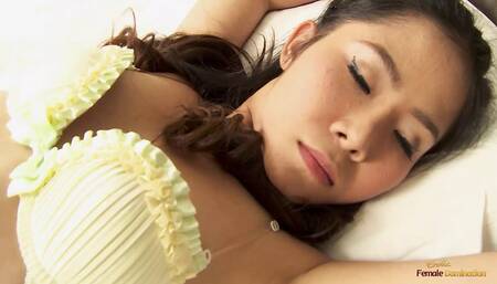 Small tits girl spreads her legs and pleases herself with a pink toy