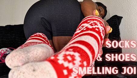 Socks and Shoes Smelling JOI ft Queen Ava - sock smelling scene features dirty socks, smell fetish, jerk off instructions, JOI, foot fetish, and cum countdown - 4K MP4