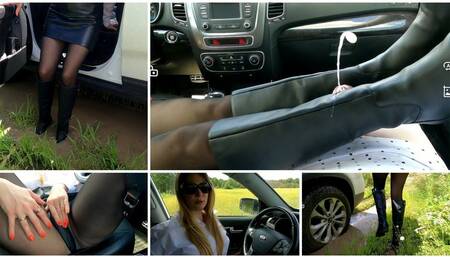 HOT: Stuck in mud while driving exam means shoejob to instructor