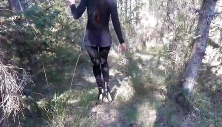 High Heels and Walking in the Woods