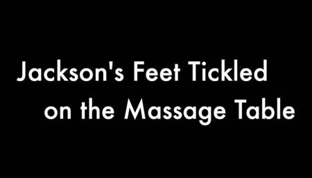 Jackson’s Feet Tickled on the Massage Table - Feet View Only