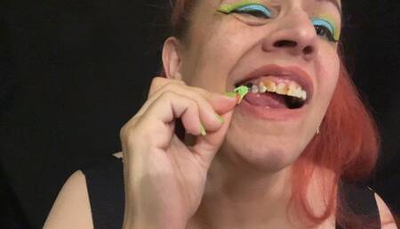 Giantess Uses Tiny Lady as Toothpick, Bush Trimmer, Burp and Fart Filter Slave -pt 2 Custom- 5 25