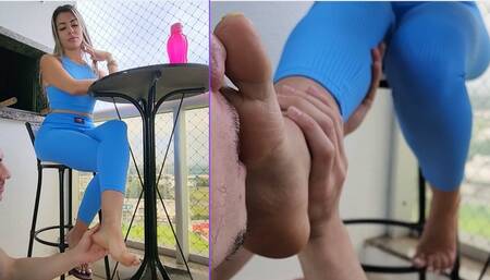 Lytta Blond - Sexy Goddess Foot worship and flip flops dangling at the Balcony - FOOT WORSHIP - TOE SUCK - FOOT DOMINATION - FLIP FLOPS - SOLES - FOOT SMELLING - SWEATY FEET - SMELLY FEET - FEMDOM - DANGLING - 720p MOV