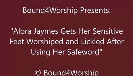 Alora Jaymes Gets Foot Worship in a Topless Hogtie - HD