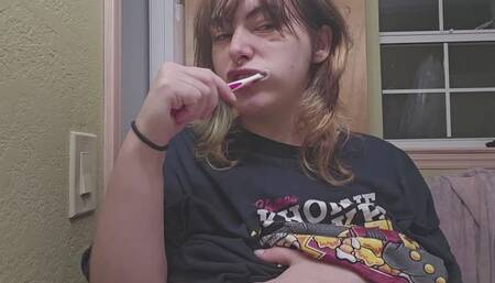 Brushin and flashin messy!