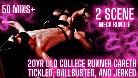 20yr Old Gareth Gets Tickling, Jerking, Ballbusting, And Post-Orgasm MEGA-BUNDLE (Two Scenes!)