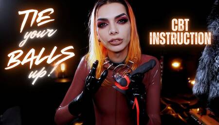 Tie Your Balls Up! CBT Instruction