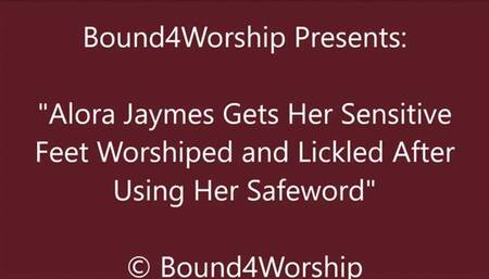 Alora Jaymes Gets Foot Worship in a Topless Hogtie - WMV