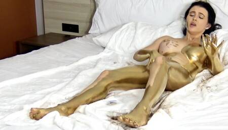 Gold Press-Ons with Ahri Becoming a Gold Statue (4K UHD mp4)