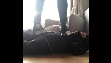 I crush his head under my dirty Converse ! - Mistress Milla