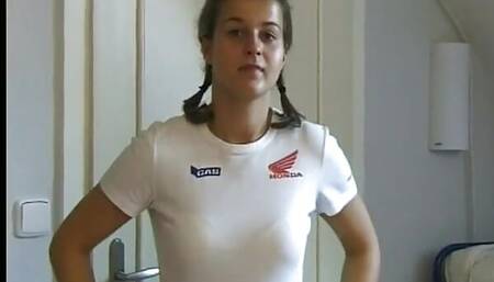 Lenka's First Porn Performance Is a Brunette Whore Who