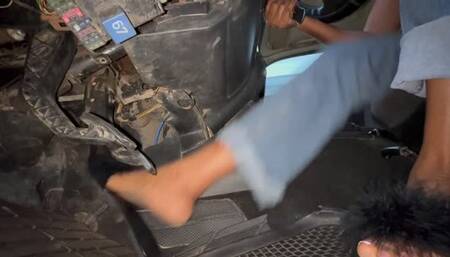 Cranking FURY In Black Furry Slippers! (Footwell)