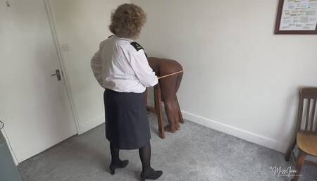 Miss Naiirobii's first ever 18 cold cane strokes part 2 caning