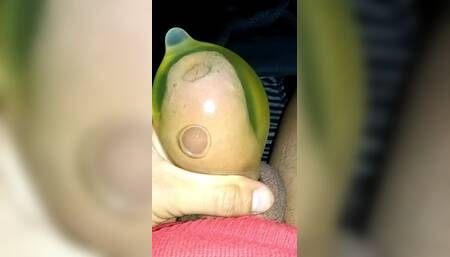 Uncut Cock Filling Condom with Piss Like Balloon